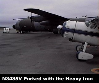 N3485V Parked with the Heavy Iron